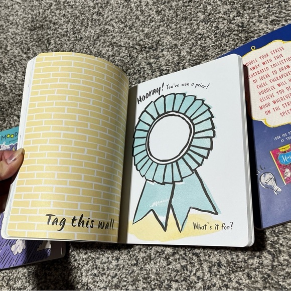 Set of 3 Moodles Books Grumpy, Happy & Stressed Doodle Your Mood Coloring Books - Picture 6 of 8